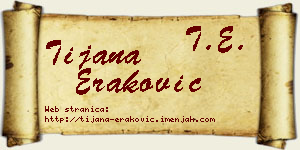 Tijana Eraković vizit kartica